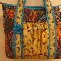 Bunte Federn Tasche