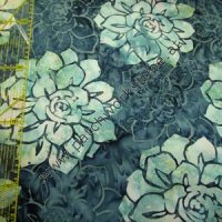 (Bild für) Bali Batik: Türkise Blumen