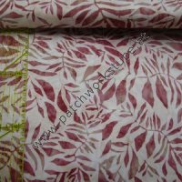 (Bild für) Bali Batik: rote Blätterranken