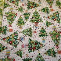 (Bild für) Bunte Weihnachtsbäume auf Weiß