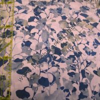 (Bild für) Bali Batik: Hell mit Petrolf. Blättern