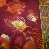 (Bild für) Bali Batik: Rot mit Blättern